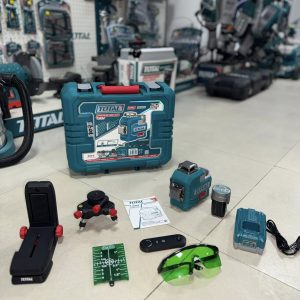 COMBO NIVEL LASER 12 LINEAS VERDE 3D INALAMBRICO DE 0 A 35 MTS TOTAL UTLL301201_15446