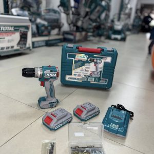 TALADRO PERCUTOR 20V (1/2") 2 BATERIAS 2.0AH + CARGADOR + 47 PIEZAS TOTAL UTIDLI20602_2068