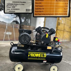 COMPRESOR DE AIRE PROWELD 70 LITROS ACIND20070_2193
