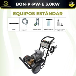 Hidrolavadora Eléctrica Industrial Bonhoeffer 2200 PSI 3.0 kW Modelo BON-P-PW-E3.0KW SKU 15921 REF 15921